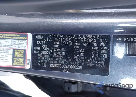 2018 Kia Niro Ex from USA, damaged, VIN KNDCC3LC9J5160538